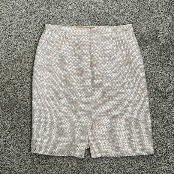 J crew collection slik cotton blend metallic tweed skirt size 8p - Picture 6 of 13
